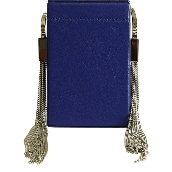 Yves Saint Laurent Smoking Box Purple Leather Crossbody Bag  202331 - Picture 3 of 12